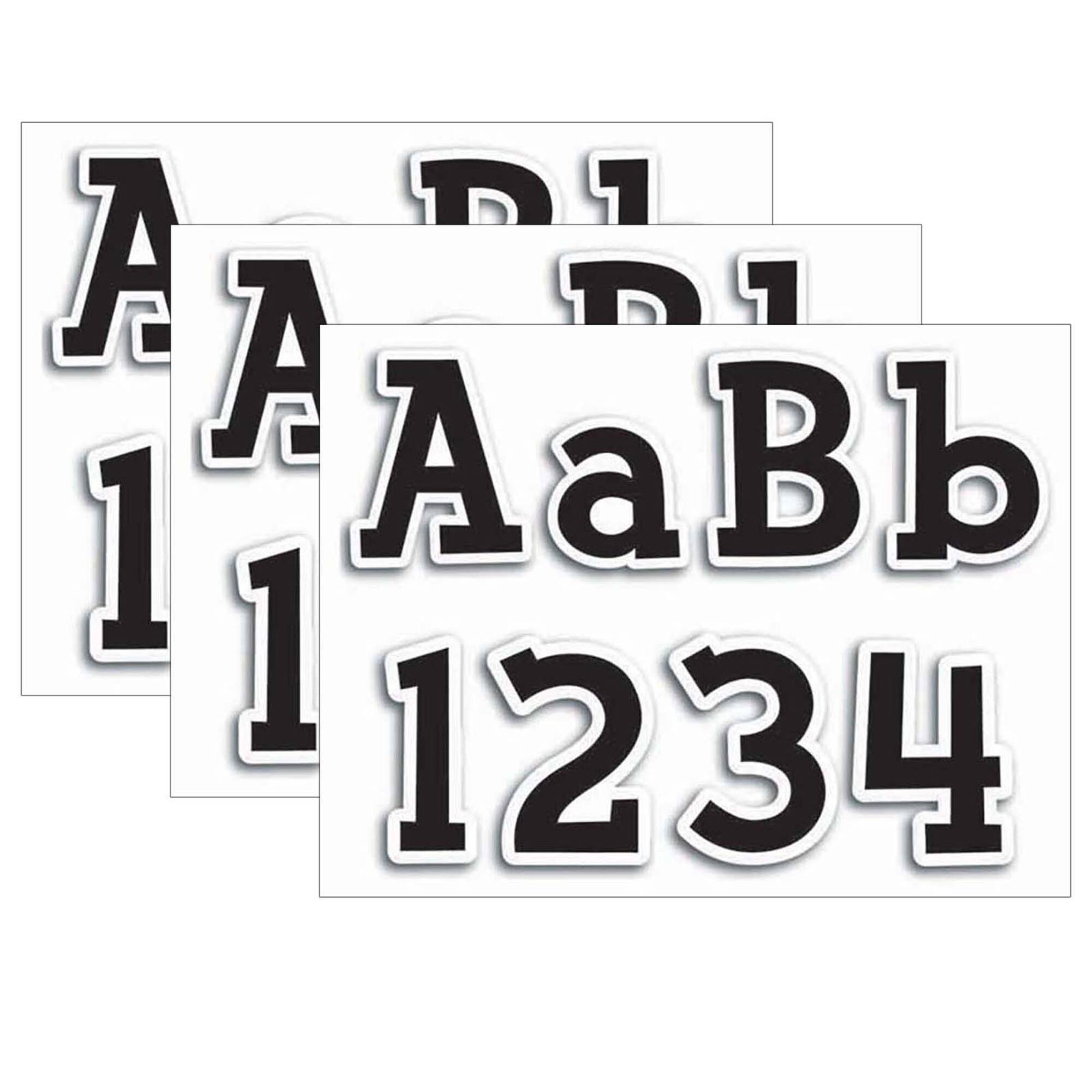 Creative Teaching Press Fancy Black 4" Designer Letters, 3 Packs of 210